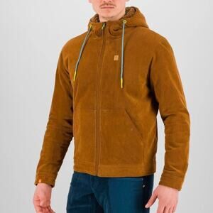 Karpos Ghiro Corduroy Hoodie Chore Jacket Nuthatch Brown Men's Size Small